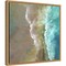 Aerial Coast III by Sheila Finch 16-in. W x 16-in. H. Canvas Wall Art Print Framed in Natural
